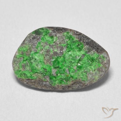 4.88ct Natural Verde lima Granate Uvarovita Druzy, Elegante, Opaco