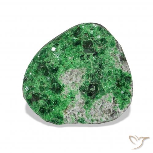 6.25ct Deep Earthy Green Granate Uvarovita Druzy, Elegante, Opaco