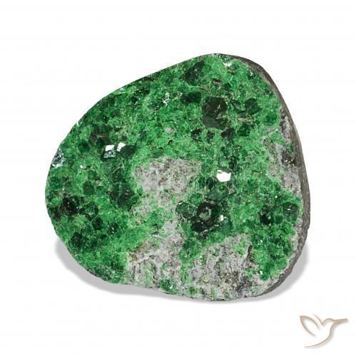Granate Uvarovita Druzy Deep Earthy Green natural de 6.25 ct, Elegante, Opaco
