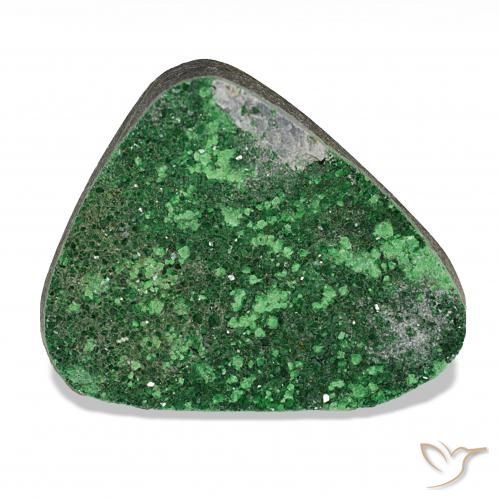 32.90ct Verde Granate Uvarovita Druzy Piedras Preciosas, Elegante, Opaco