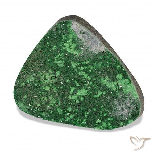 Granate Uvarovita Druzy Verde natural de 32.90 ct, Elegante, Opaco