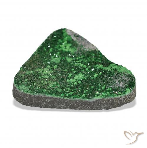 Granate Uvarovita Druzy Verde natural de 32.90 ct, Elegante, Opaco