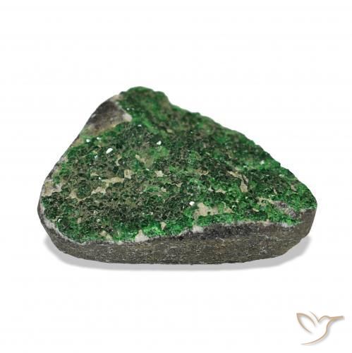 Granate Uvarovita Druzy Verde natural de 8.91 ct, Elegante, Opaco