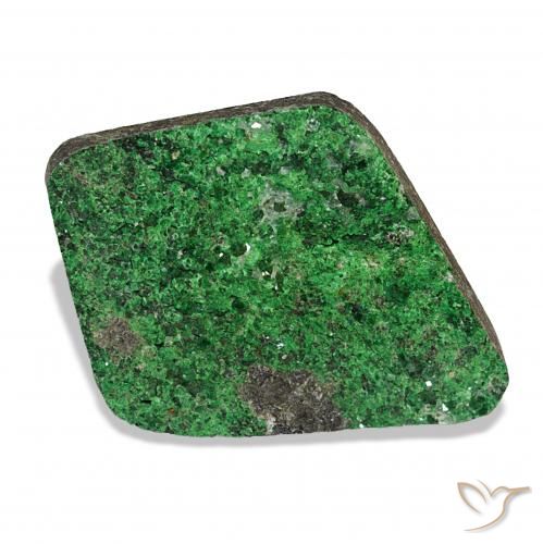 27.28ct Verde oscuro Granate Uvarovita Druzy Piedras Preciosas, Elegante, Opaco