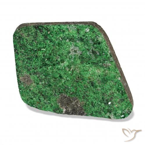 Granate Uvarovita Druzy Verde oscuro natural de 27.28 ct, Elegante, Opaco