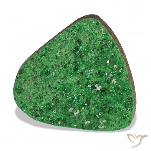 Granate Uvarovita Druzy Verde oscuro natural de 42.47 ct, Elegante, Opaco