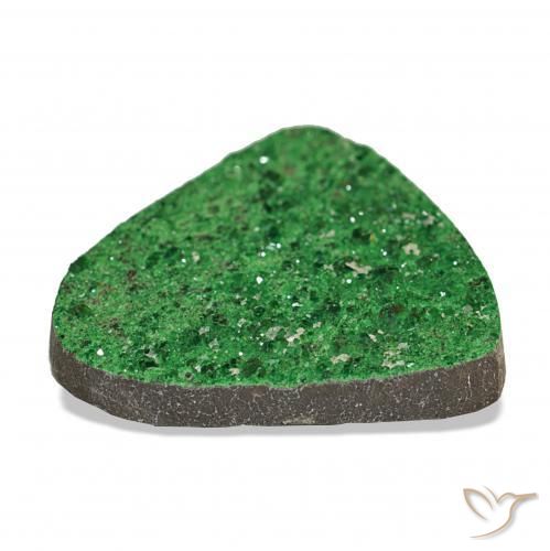 Granate Uvarovita Druzy Verde oscuro natural de 42.47 ct, Elegante, Opaco