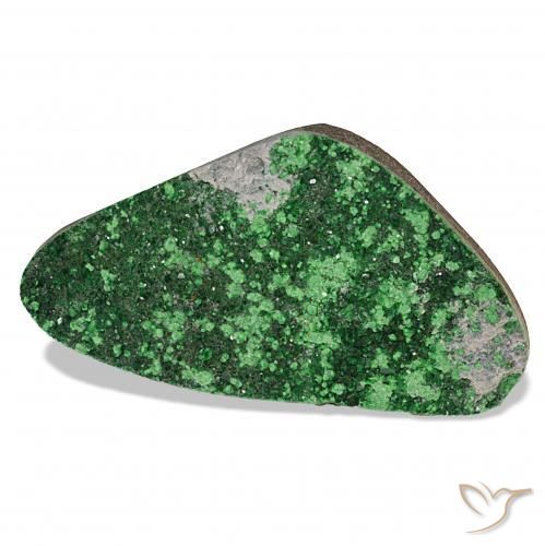 Granate Uvarovita Druzy Verde natural de 58.64 ct, Elegante, Opaco