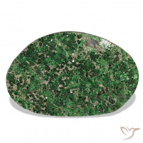 Granate Uvarovita Druzy Verde natural de 64.66 ct, Elegante, Opaco