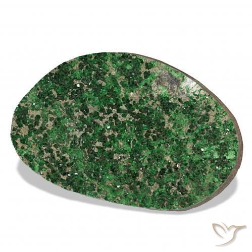 Granate Uvarovita Druzy Verde natural de 64.66 ct, Elegante, Opaco