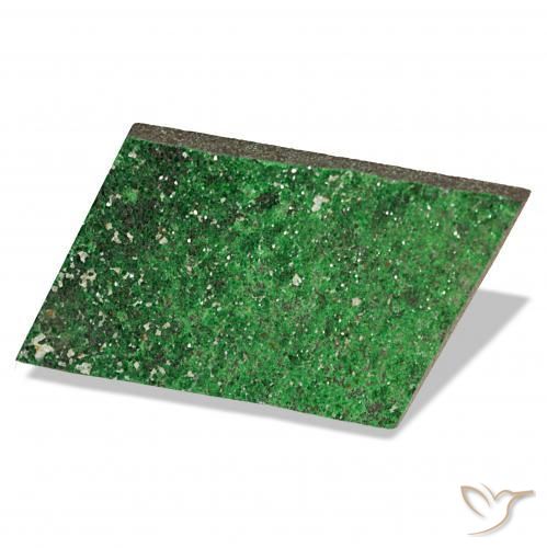 Granate Uvarovita Druzy Deep Earthy Green natural de 48.90 ct, Elegante, Opaco