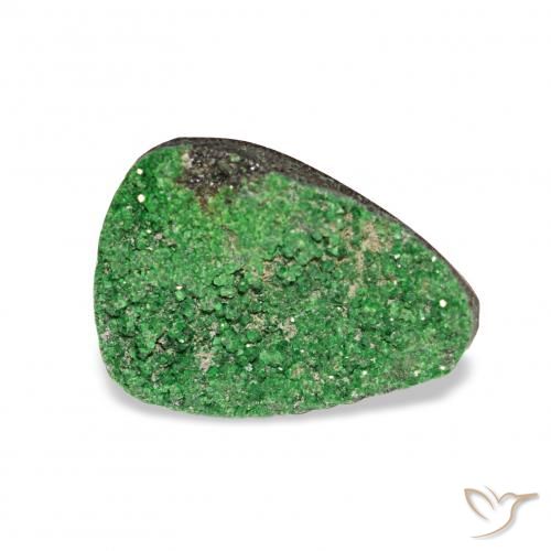 4.86ct Verde oscuro Granate Uvarovita Druzy, Trillón, Opaco