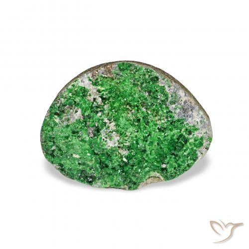 3.67ct Verde oscuro Granate Uvarovita Druzy, Elegante, Opaco