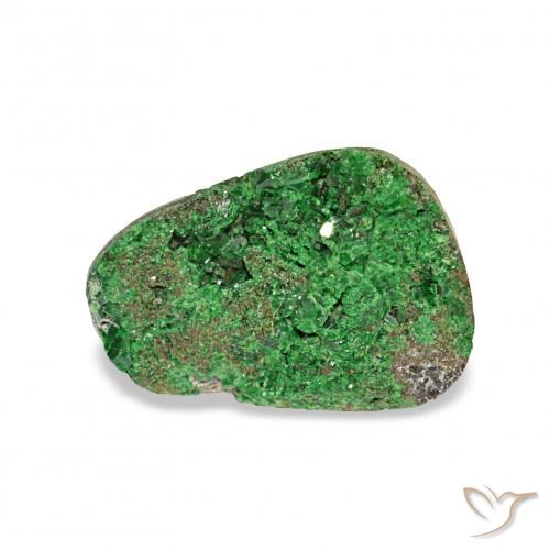4.97ct Deep Earthy Green Granate Uvarovita Druzy, Elegante, Opaco
