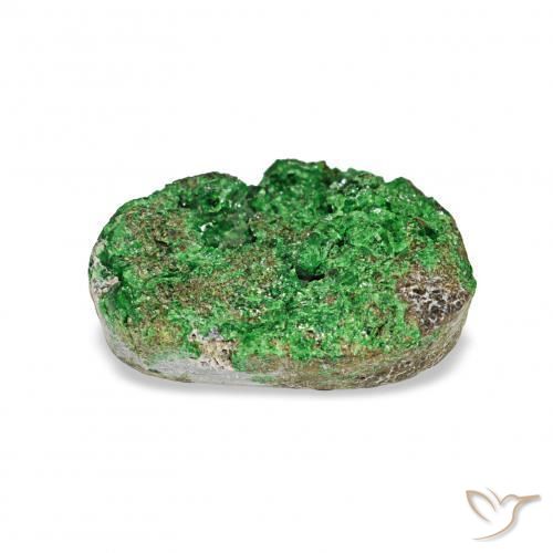 Granate Uvarovita Druzy Deep Earthy Green natural de 4.97 ct, Elegante, Opaco