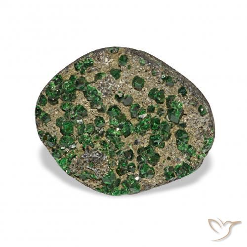 6.73ct Verde Granate Uvarovita Druzy, Elegante, Opaco