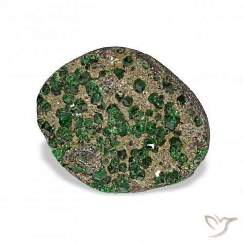Granate Uvarovita Druzy Verde natural de 6.73 ct, Elegante, Opaco