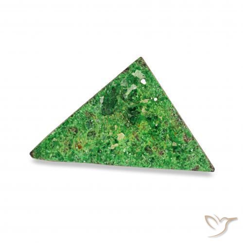 Granate Uvarovita Druzy Verde oscuro natural de 4.85 ct, Trillón, Opaco