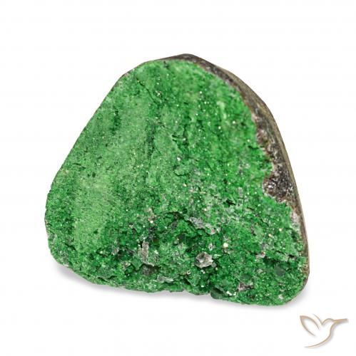Granate Uvarovita Druzy Verde oscuro natural de 9.00 ct, Elegante, Opaco