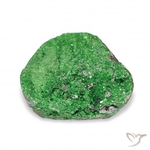 Granate Uvarovita Druzy Verde oscuro natural de 9.00 ct, Elegante, Opaco
