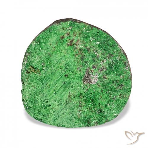 17.46ct Deep Earthy Green Granate Uvarovita Druzy, Elegante, Opaco