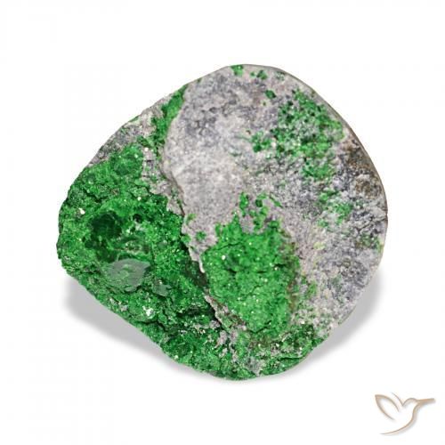 Granate Uvarovita Druzy Deep Earthy Green natural de 10.13 ct, Elegante, Opaco