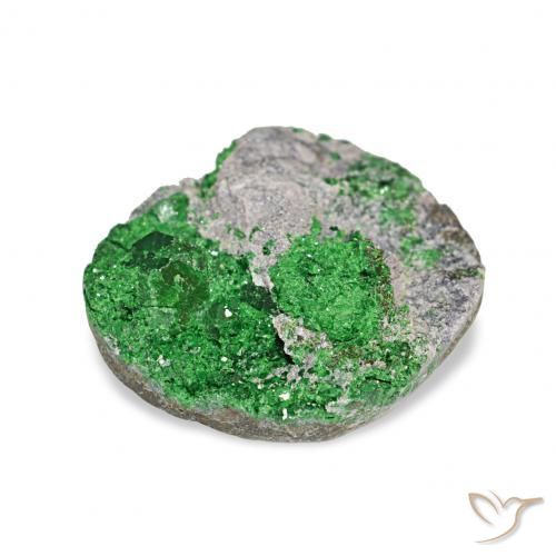 Granate Uvarovita Druzy Deep Earthy Green natural de 10.13 ct, Elegante, Opaco