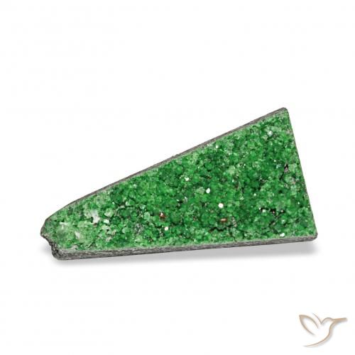5.56ct Verde oscuro Granate Uvarovita Druzy, Elegante, Opaco
