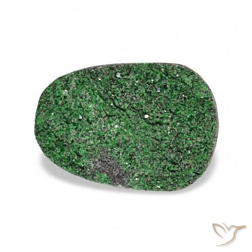 Granate Uvarovita Druzy Verde natural de 5.96 ct, Elegante, Opaco
