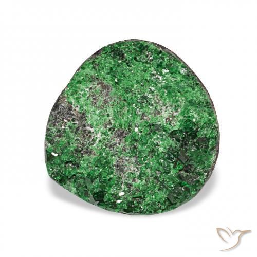 Granate Uvarovita Druzy Verde natural de 5.47 ct, Elegante, Opaco