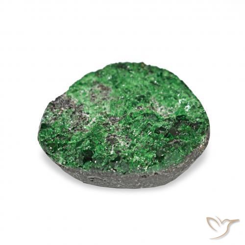 Granate Uvarovita Druzy Verde natural de 5.47 ct, Elegante, Opaco