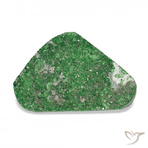 19.53ct Deep Earthy Green Granate Uvarovita Druzy, Elegante, Opaco