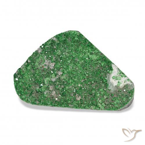 Granate Uvarovita Druzy Deep Earthy Green natural de 19.53 ct, Elegante, Opaco