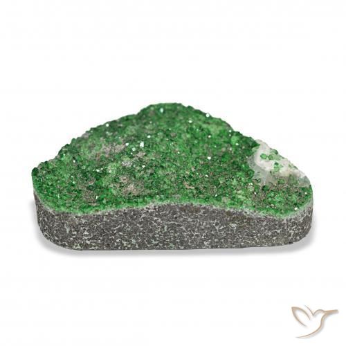 Granate Uvarovita Druzy Deep Earthy Green natural de 19.53 ct, Elegante, Opaco