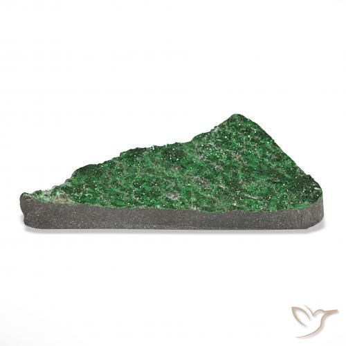 Granate Uvarovita Druzy Verde natural de 90.90 ct, Elegante, Opaco
