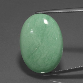 Variscita verde natural de 18,47 ct, corte óvalo, opaco