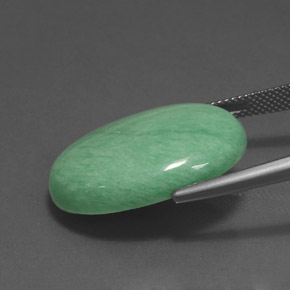 Variscita verde natural de 18,47 ct, corte óvalo, opaco