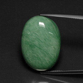 Variscita verde natural de 21,14 ct, corte óvalo, opaco