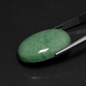Variscita verde natural de 21,14 ct, corte óvalo, opaco