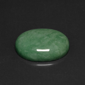 Variscita verde natural de 21,76 ct, corte óvalo, opaco