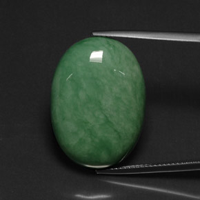 Variscita verde natural de 21,76 ct, corte óvalo, opaco