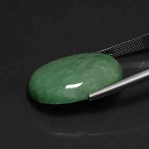 Variscita verde natural de 21,76 ct, corte óvalo, opaco