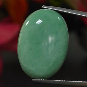 Variscita verde natural de 21,61 ct, corte óvalo, opaco