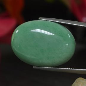 Variscita verde natural de 21,61 ct, corte óvalo, opaco