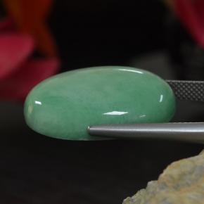 Variscita verde natural de 21,61 ct, corte óvalo, opaco