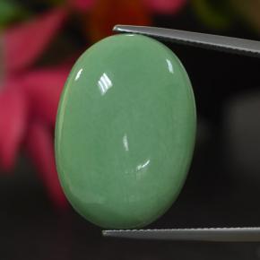 Variscita verde natural de 21,86 ct, corte óvalo, opaco