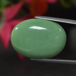 Variscita verde natural de 21,86 ct, corte óvalo, opaco