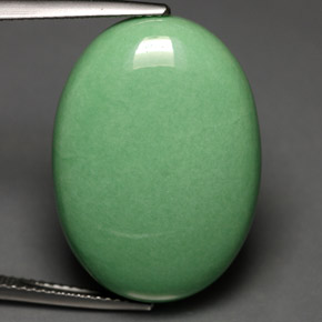 Variscita verde natural de 19,28 ct, corte óvalo, opaco