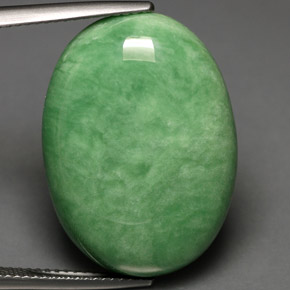 Variscita verde natural de 19,28 ct, corte óvalo, opaco