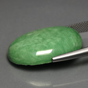 Variscita verde natural de 19,28 ct, corte óvalo, opaco